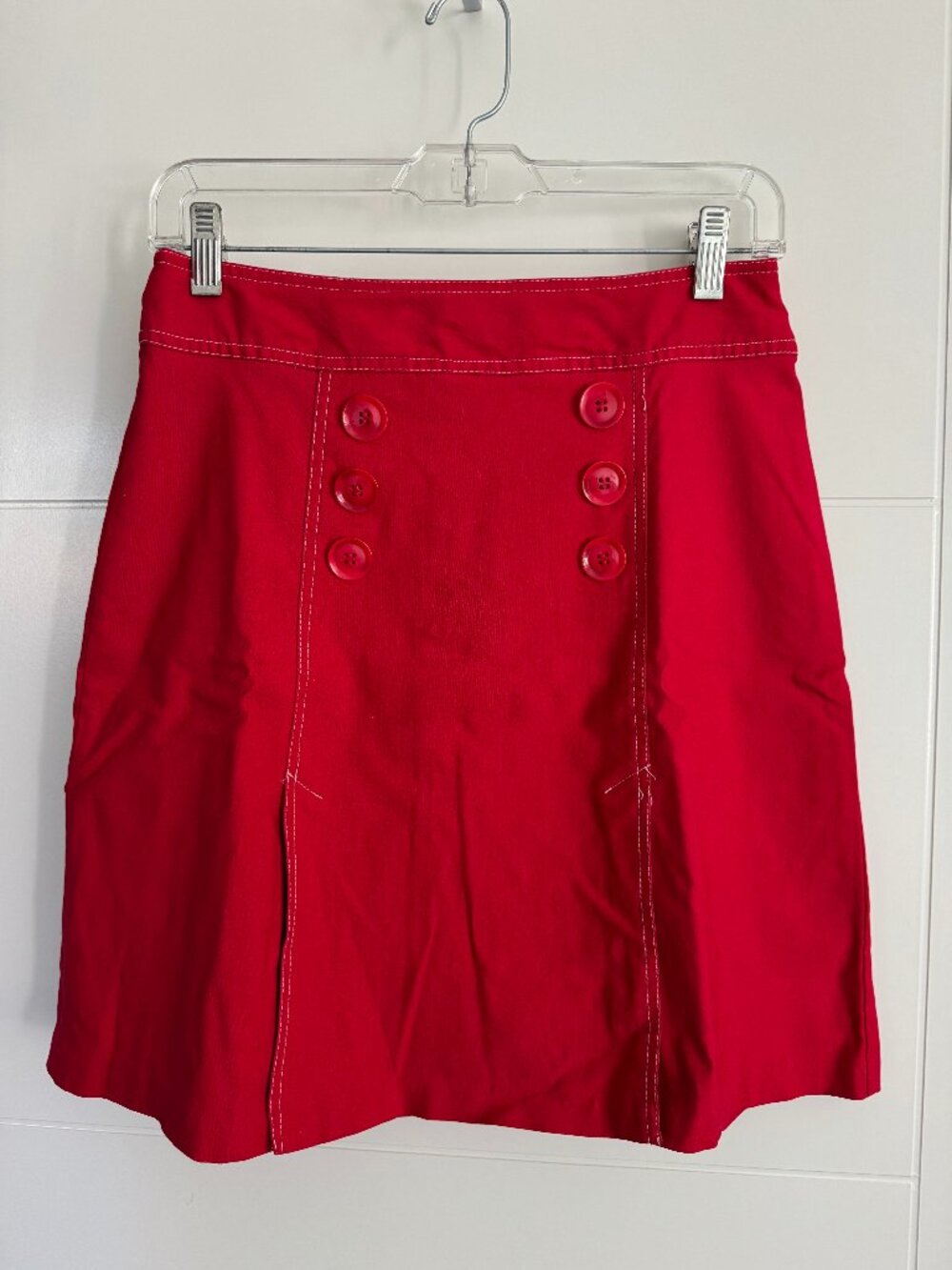 Vintage Clio Petites darling red mini skirt